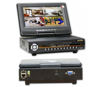 DVR H264 4CH CON MONITOR LCD 7